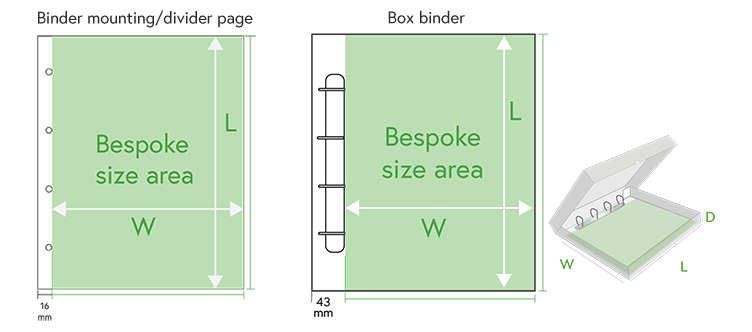Measuring a binder page and binder