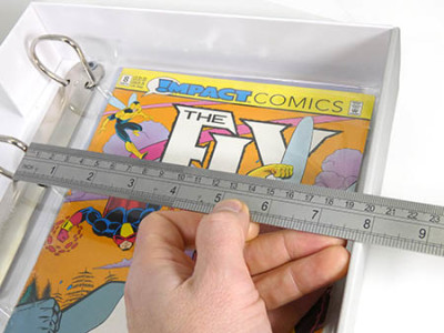 Measuring the width of a binder